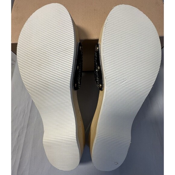 Dr . Scholls The Original Wooden Exercise Clog Sandals Custom Crystal Bling 10M - Picture 10 of 10